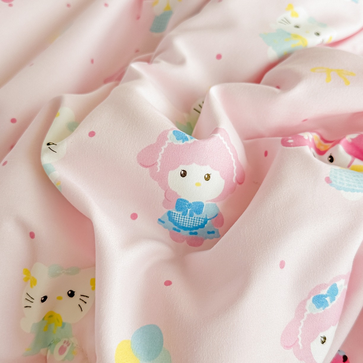 91家纺网 家纺一手货源 找家纺 颜选 2026新款水洗棉夏被夏凉被空调被四件套 空调被少女萌宠