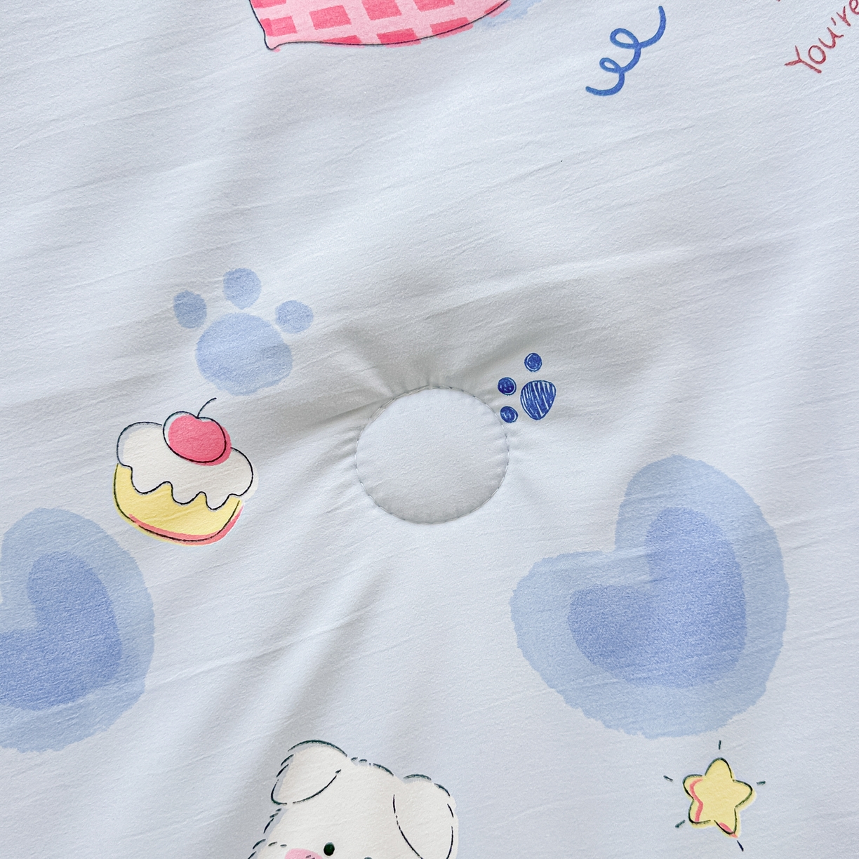 91家纺网 家纺一手货源 找家纺 颜选 2026新款水洗棉夏被夏凉被空调被四件套 空调被汪星人