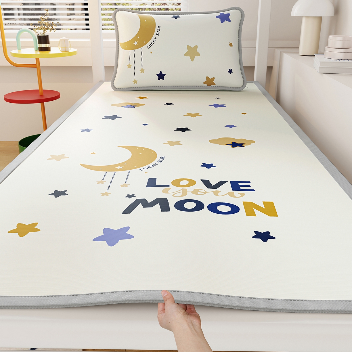 91家纺网 家纺一手货源 找家纺 （总）家品罗兰 2026A类数码印花大版卡通冰丝凉席家用双人冰丝席可机洗单人学生宿舍夏天空调软席