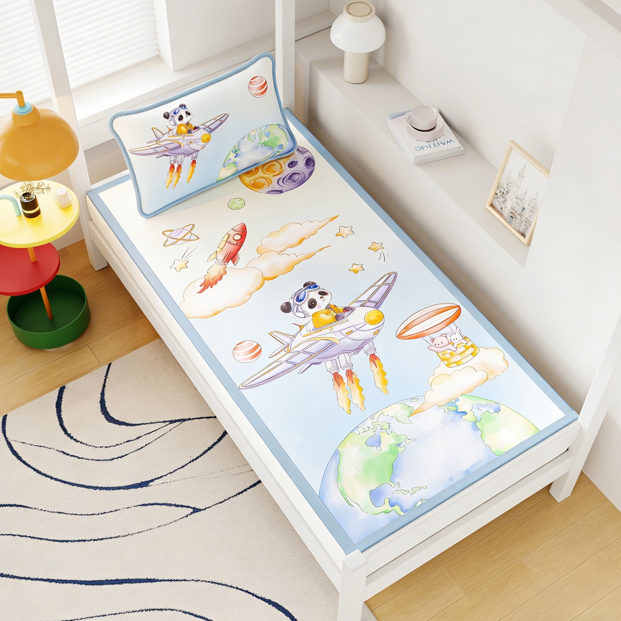 91家纺网 家纺一手货源 找家纺 （总）家品罗兰 2026A类数码印花大版卡通冰丝凉席家用双人冰丝席可机洗单人学生宿舍夏天空调软席