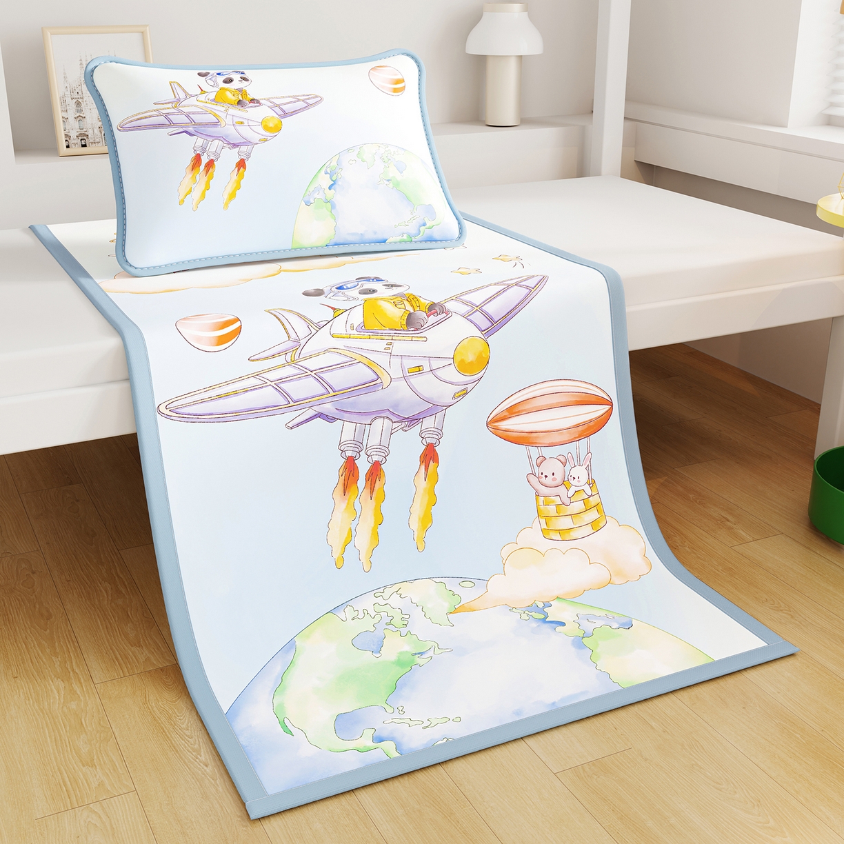 91家纺网 家纺一手货源 找家纺 （总）家品罗兰 2026A类数码印花大版卡通冰丝凉席家用双人冰丝席可机洗单人学生宿舍夏天空调软席