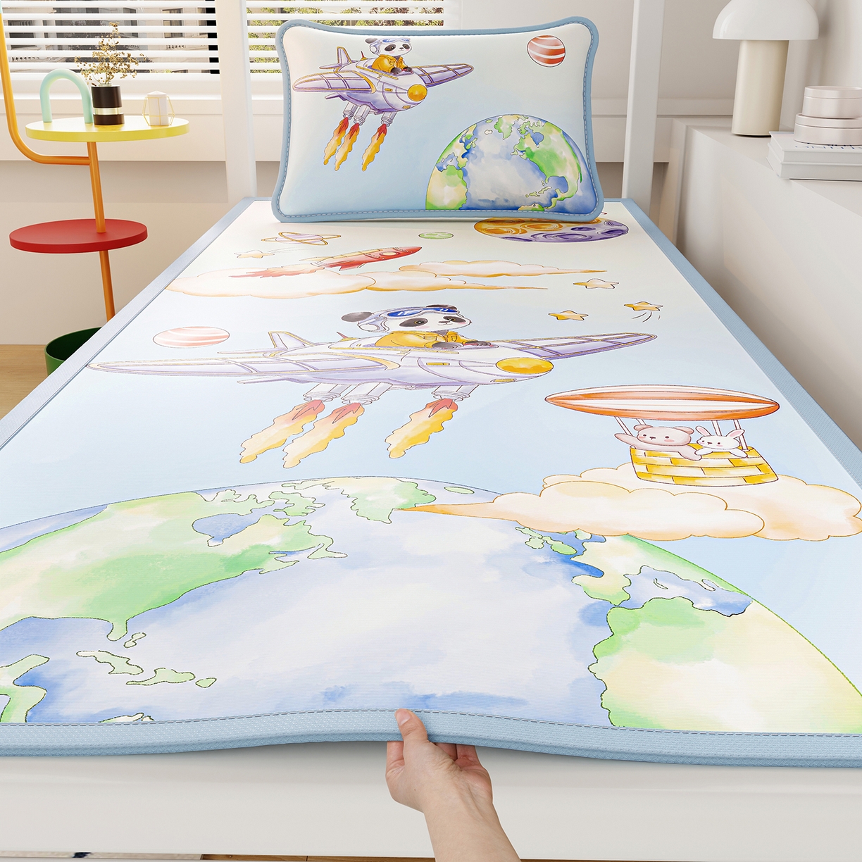 91家纺网 家纺一手货源 找家纺 （总）2026夏季A类数码印花卡通冰丝凉席枕套凉感家用儿童可机洗单人学生宿舍48×74cm一只一对