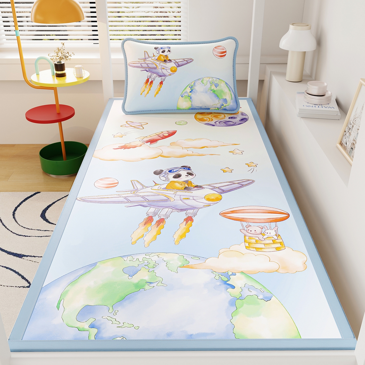 91家纺网 家纺一手货源 找家纺 （总）家品罗兰 2026A类数码印花大版卡通冰丝凉席家用双人冰丝席可机洗单人学生宿舍夏天空调软席