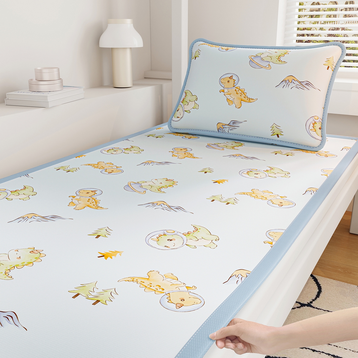 91家纺网 家纺一手货源 找家纺 （总）奇丝雅 2026A类数码印花大版卡通冰丝凉席家用双人冰丝席可机洗单人学生宿舍夏天空调软席