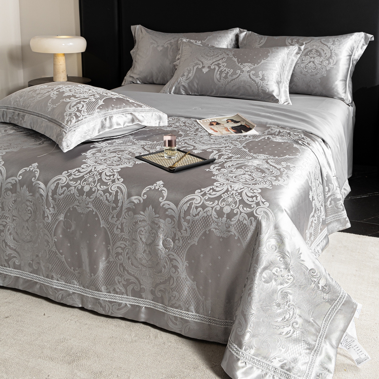 91家纺网 家纺一手货源 找家纺 （总）置顶家纺 2026新款双面水洗天丝提花夏被四件套-维纳斯