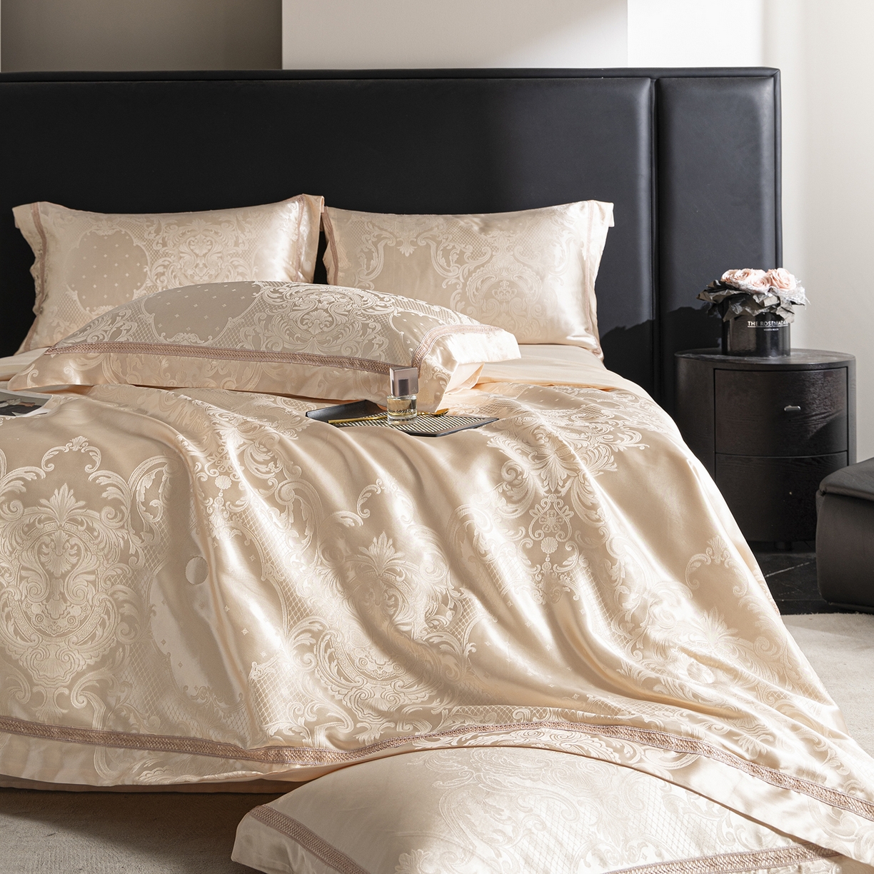 91家纺网 家纺一手货源 找家纺 置顶家纺 2026新款双面水洗天丝提花夏被四件套-维纳斯 维纳斯-玉色