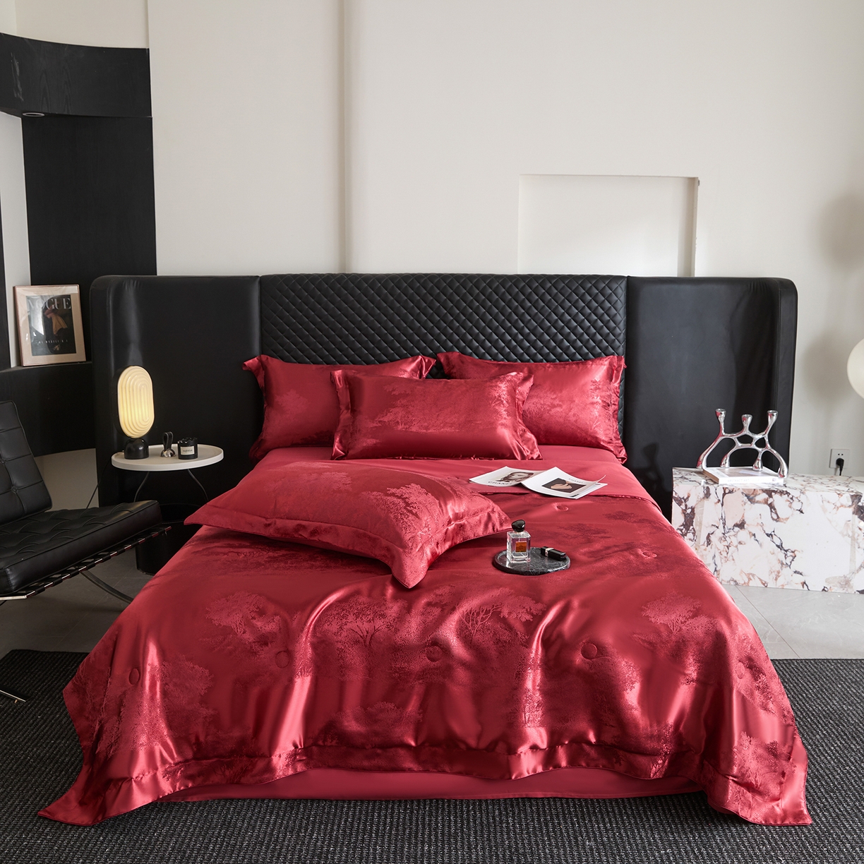 91家纺网 家纺一手货源 找家纺 （总）置顶家纺 2026新款双面水洗天丝提花夏被四件套-欧若拉