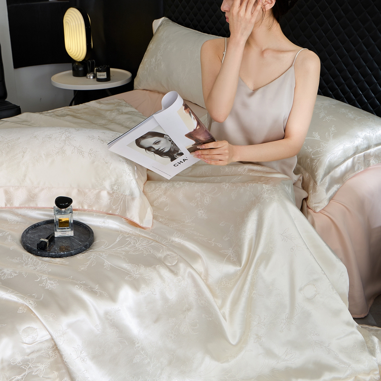 91家纺网 家纺一手货源 找家纺 （总）置顶家纺 2026新款双面水洗天丝提花夏被四件套-幸卉