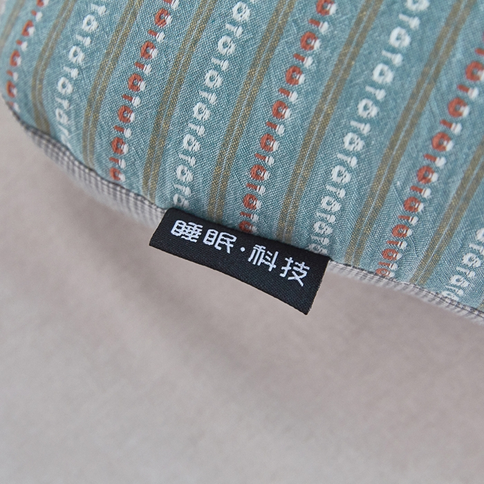 91家纺网 家纺一手货源 找家纺 （总）梦叶草 2026新款新款全棉色织提花拼色护颈荞麦枕  枕头枕芯