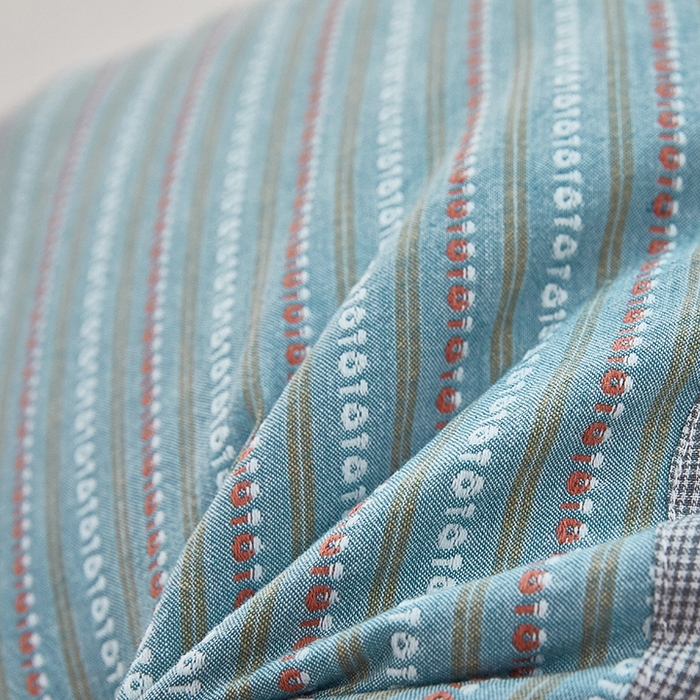 91家纺网 家纺一手货源 找家纺 （总）梦叶草 2026新款新款全棉色织提花拼色护颈荞麦枕  枕头枕芯