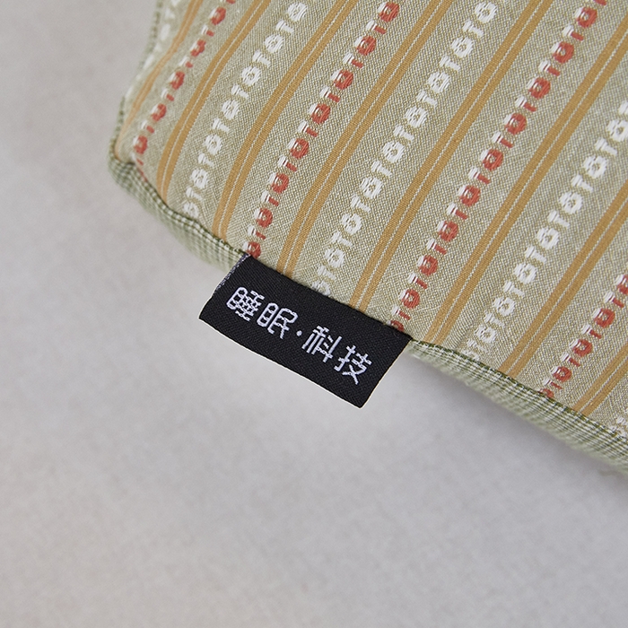 91家纺网 家纺一手货源 找家纺 梦叶草 2026新款新款全棉色织提花拼色护颈荞麦枕  枕头枕芯 全棉色织提花拼色护颈荞麦枕-绿色