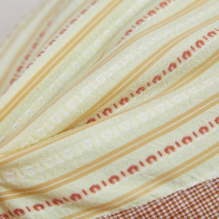 91家纺网 家纺一手货源 找家纺 梦叶草 2026新款新款全棉色织提花拼色护颈荞麦枕  枕头枕芯 全棉色织提花拼色护颈荞麦枕-黄色