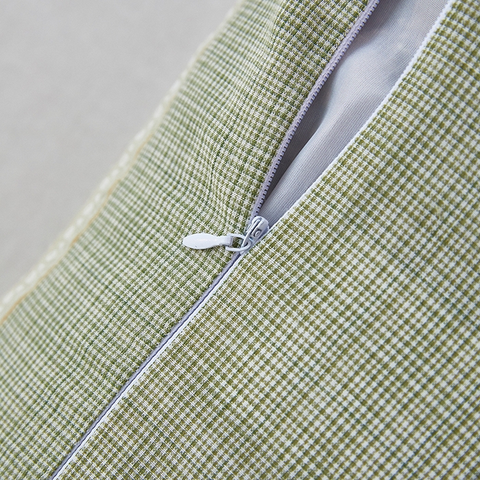 91家纺网 家纺一手货源 找家纺 梦叶草 2026新款新款全棉色织提花拼色护颈荞麦枕  枕头枕芯 全棉色织提花拼色护颈荞麦枕-绿色