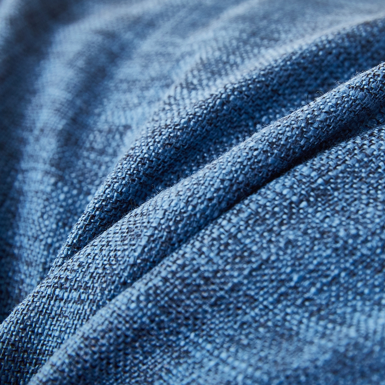 91家纺网 家纺一手货源 找家纺 梦叶草 2026新款棉麻贴布绣透气立体网荞麦枕  枕头枕芯 棉麻透气荞麦枕-蓝色