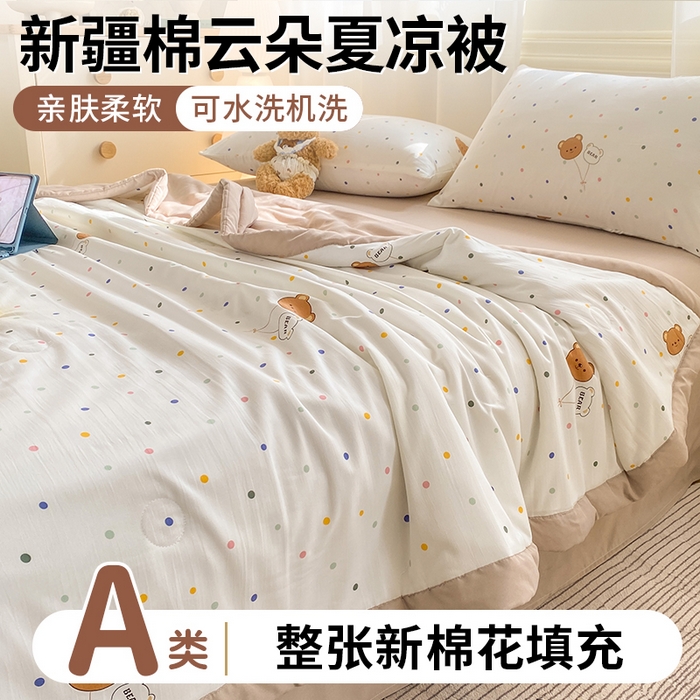 91家纺网 家纺一手货源 找家纺 （总）憨豆家纺 2026新款云朵棉被水洗棉印花新疆棉花夏被夏凉被空调被子直播被芯（常年有货）