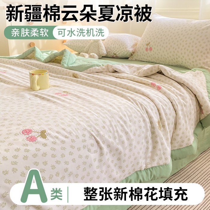 91家纺网 家纺一手货源 找家纺 （总）憨豆家纺 2026新款云朵棉被水洗棉印花新疆棉花夏被夏凉被空调被子直播被芯（常年有货）