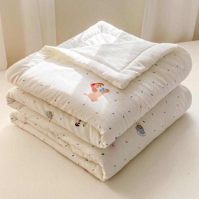 91家纺网 家纺一手货源 找家纺 憨豆家纺 2026新款云朵棉被水洗棉印花新疆棉花夏被夏凉被空调被子直播被芯（常年有货） 腊肠小狗