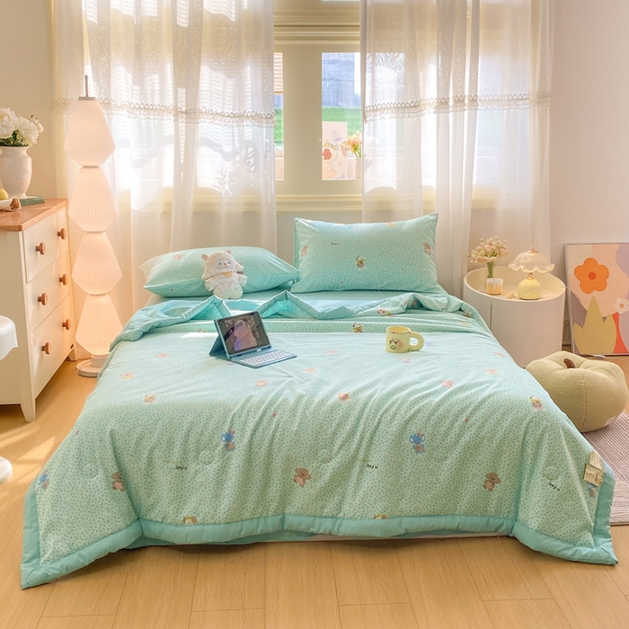 91家纺网 家纺一手货源 找家纺 憨豆家纺 2026新款云朵棉被水洗棉印花新疆棉花夏被夏凉被空调被子直播被芯（常年有货） 好伙伴