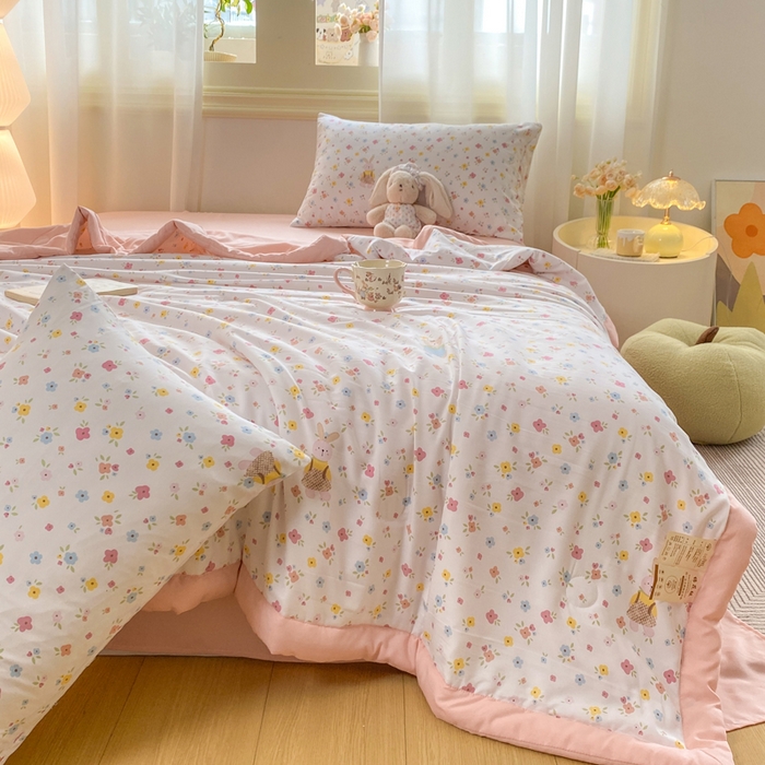 91家纺网 家纺一手货源 找家纺 憨豆家纺 2026新款云朵棉被水洗棉印花新疆棉花夏被夏凉被空调被子直播被芯（常年有货） 十里蔷薇