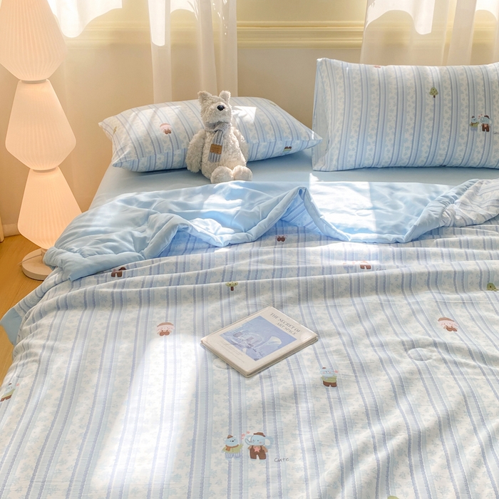 91家纺网 家纺一手货源 找家纺 憨豆家纺 2026新款云朵棉被水洗棉印花新疆棉花夏被夏凉被空调被子直播被芯（常年有货） 小象乐园