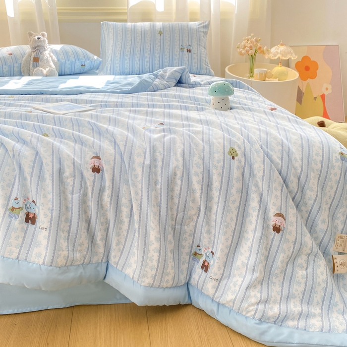 91家纺网 家纺一手货源 找家纺 憨豆家纺 2026新款云朵棉被水洗棉印花新疆棉花夏被夏凉被空调被子直播被芯（常年有货） 小象乐园