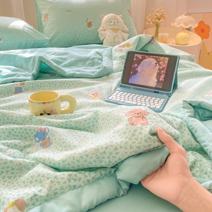 91家纺网 家纺一手货源 找家纺 憨豆家纺 2026新款云朵棉被水洗棉印花新疆棉花夏被夏凉被空调被子直播被芯（常年有货） 好伙伴