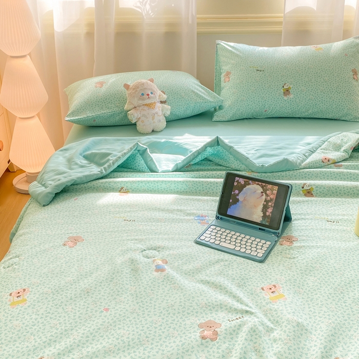 91家纺网 家纺一手货源 找家纺 憨豆家纺 2026新款云朵棉被水洗棉印花新疆棉花夏被夏凉被空调被子直播被芯（常年有货） 好伙伴