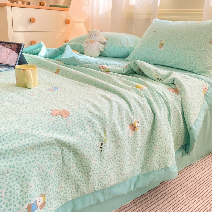 91家纺网 家纺一手货源 找家纺 憨豆家纺 2026新款云朵棉被水洗棉印花新疆棉花夏被夏凉被空调被子直播被芯（常年有货） 好伙伴