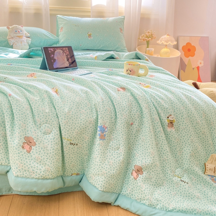 91家纺网 家纺一手货源 找家纺 憨豆家纺 2026新款云朵棉被水洗棉印花新疆棉花夏被夏凉被空调被子直播被芯（常年有货） 好伙伴