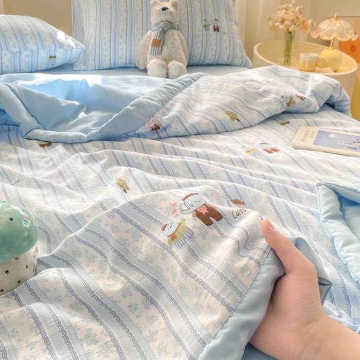 91家纺网 家纺一手货源 找家纺 憨豆家纺 2026新款云朵棉被水洗棉印花新疆棉花夏被夏凉被空调被子直播被芯（常年有货） 小象乐园