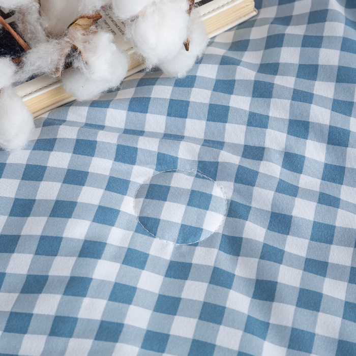 91家纺网 家纺一手货源 找家纺 憨豆家纺 2026新款无印风水洗棉新疆棉花夏被格子夏凉被空调被子直播被芯 小蓝格