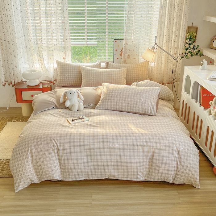 简冠家纺 2026新款仿棉水洗棉四件套 可达