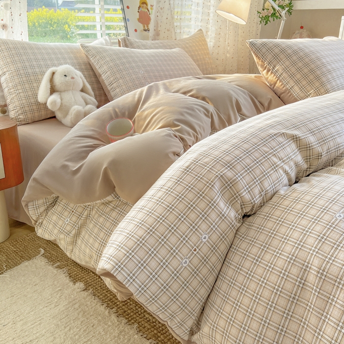 91家纺网 家纺一手货源 找家纺 简冠家纺 2026新款仿棉水洗棉四件套 可达