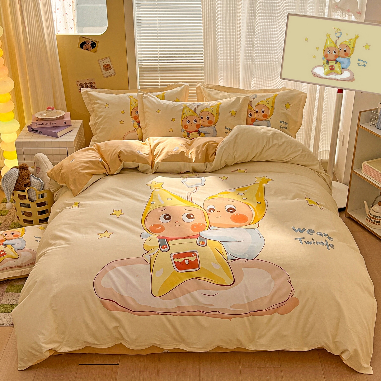 91家纺网 家纺一手货源 找家纺 （总）浩诚 2026新款星星人全棉纯棉卡通四件套（汇总）