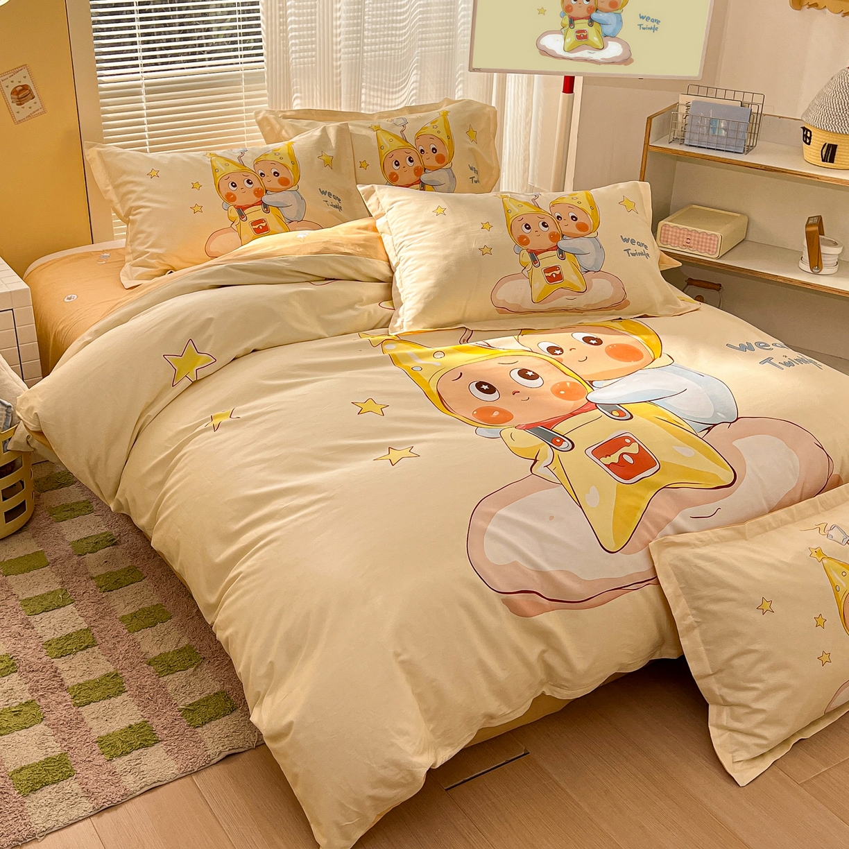 91家纺网 家纺一手货源 找家纺 （总）浩诚 2026新款星星人全棉纯棉卡通四件套（汇总）