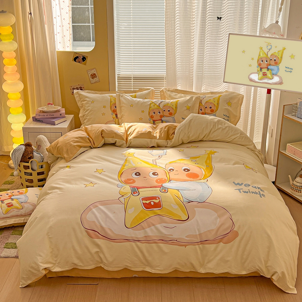 91家纺网 家纺一手货源 找家纺 （总）浩诚 2026新款星星人全棉纯棉卡通四件套（汇总）