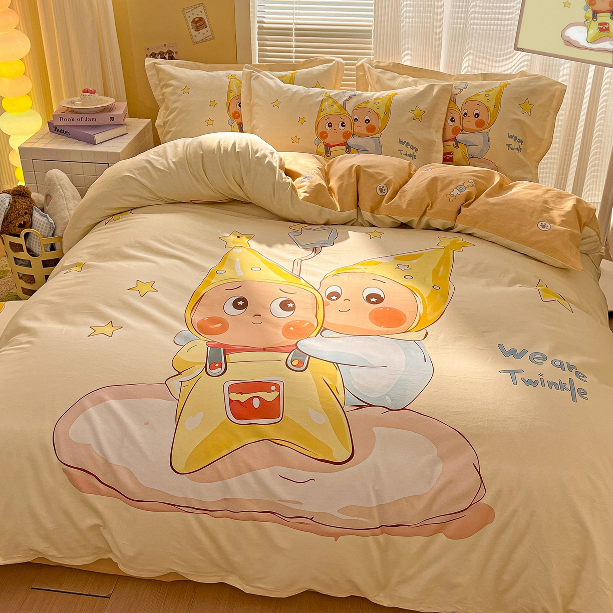 91家纺网 家纺一手货源 找家纺 （总）浩诚 2026新款星星人全棉纯棉卡通四件套（汇总）