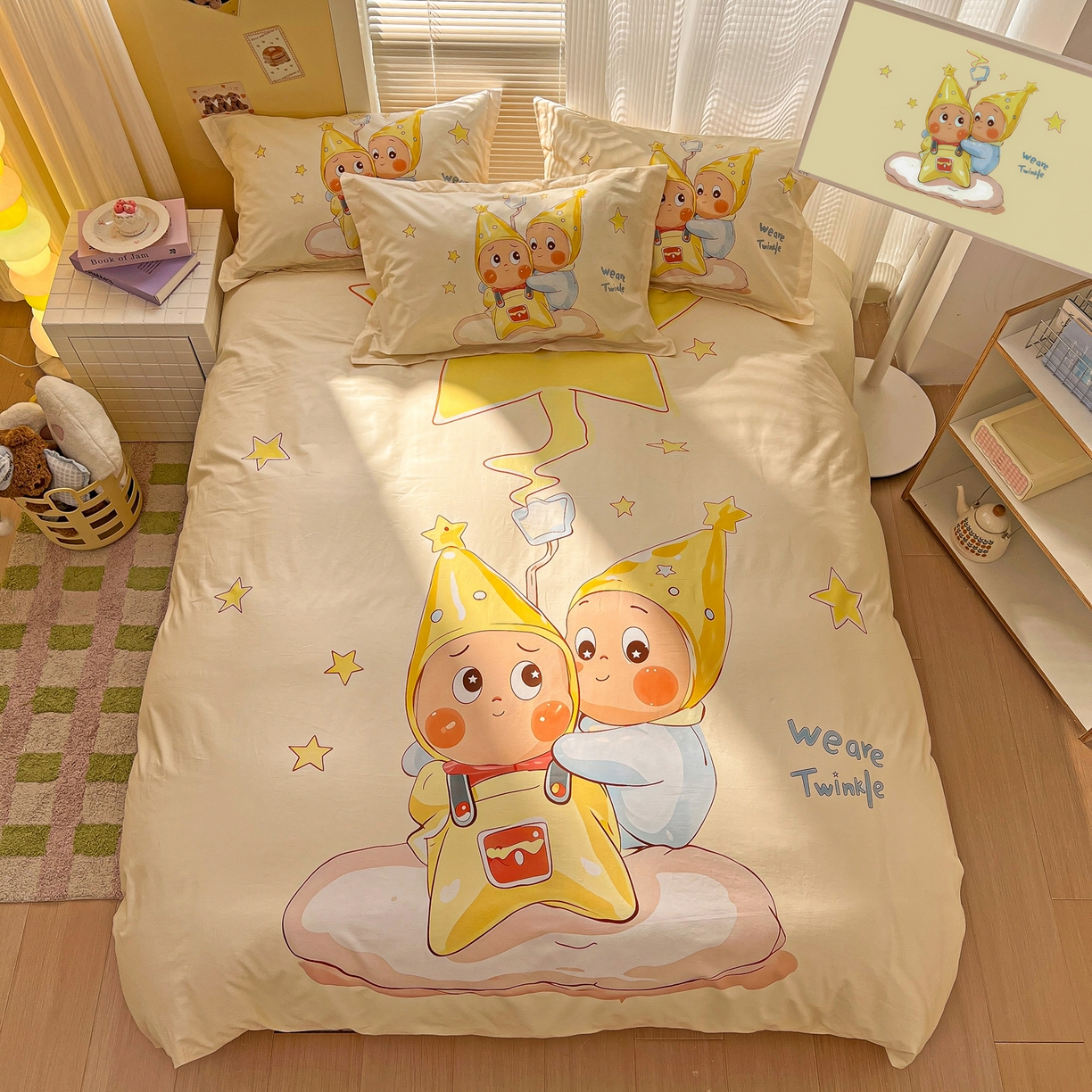 91家纺网 家纺一手货源 找家纺 （总）浩诚 2026新款星星人全棉纯棉卡通四件套（汇总）