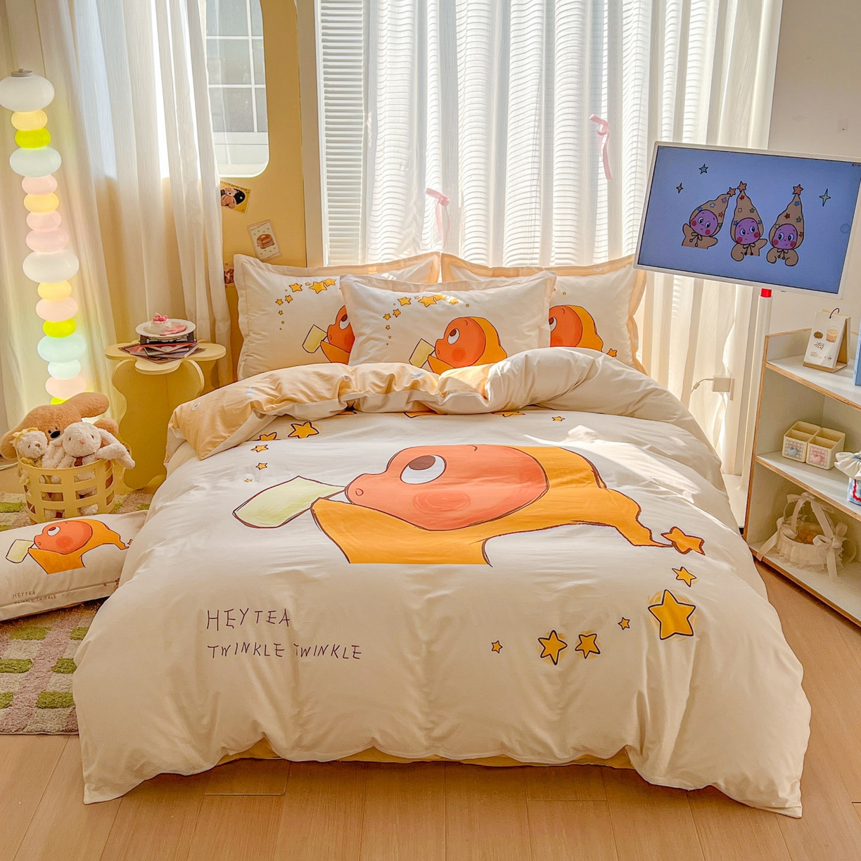 91家纺网 家纺一手货源 找家纺 浩诚 2026新款星星人全棉纯棉卡通四件套（汇总） 星河