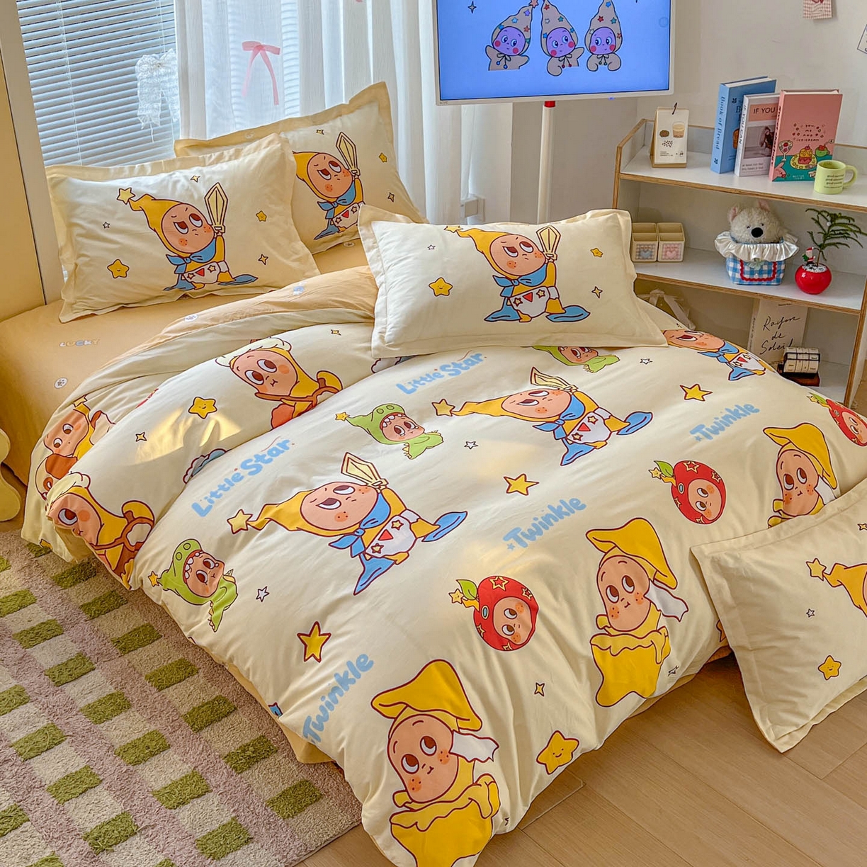 91家纺网 家纺一手货源 找家纺 浩诚 2026新款星星人全棉纯棉卡通四件套（汇总） 星月传奇