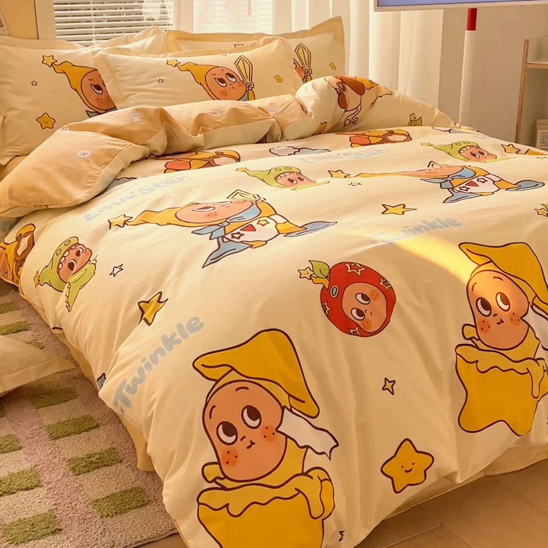 91家纺网 家纺一手货源 找家纺 浩诚 2026新款星星人全棉纯棉卡通四件套（汇总） 星月传奇