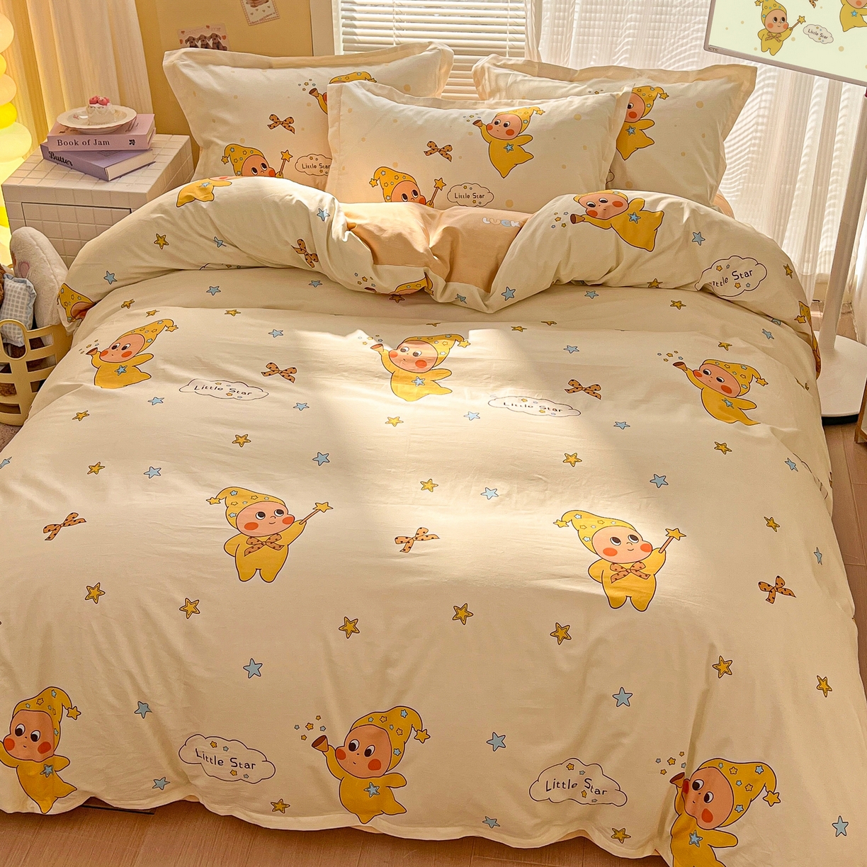 91家纺网 家纺一手货源 找家纺 浩诚 2026新款星星人全棉纯棉卡通四件套（汇总） 小星人