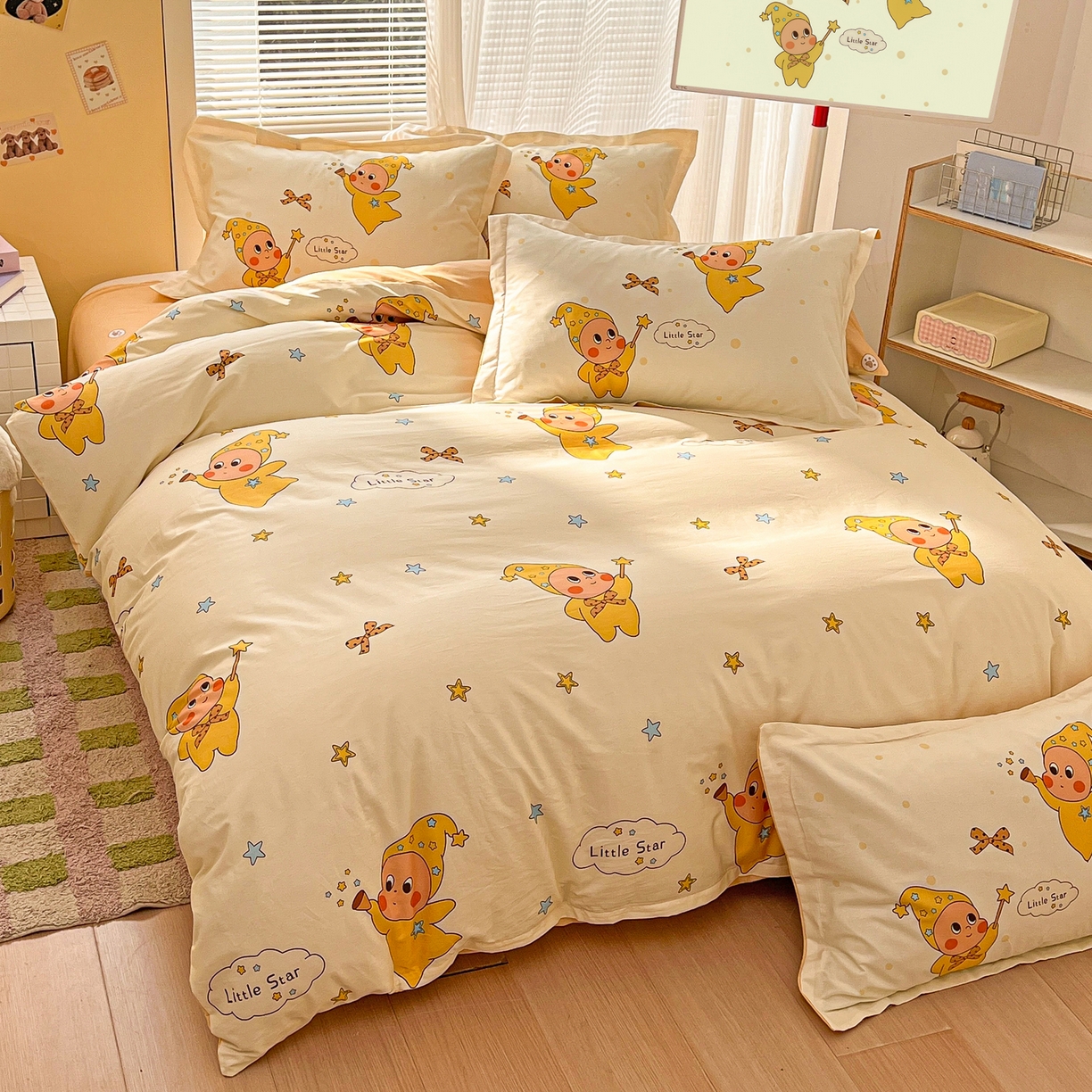 91家纺网 家纺一手货源 找家纺 浩诚 2026新款星星人全棉纯棉卡通四件套（汇总） 小星人