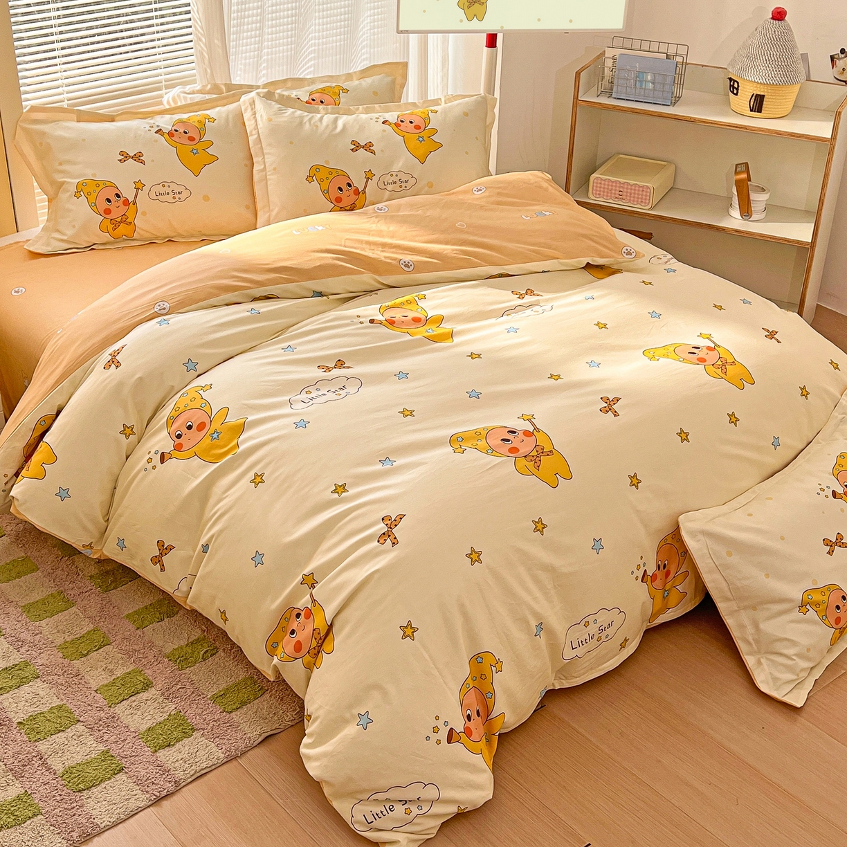 91家纺网 家纺一手货源 找家纺 浩诚 2026新款星星人全棉纯棉卡通四件套（汇总） 小星人