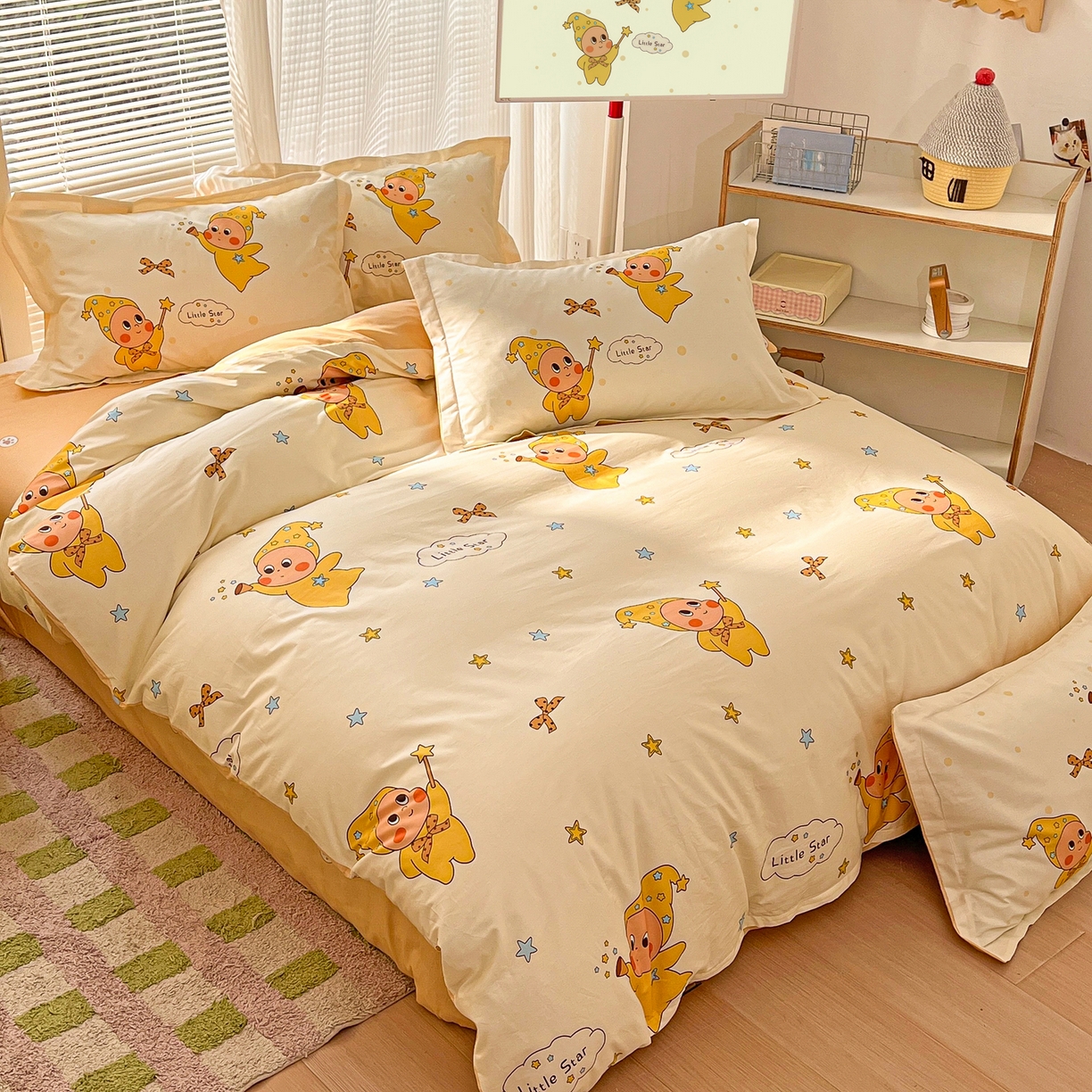 91家纺网 家纺一手货源 找家纺 浩诚 2026新款星星人全棉纯棉卡通四件套（汇总） 小星人