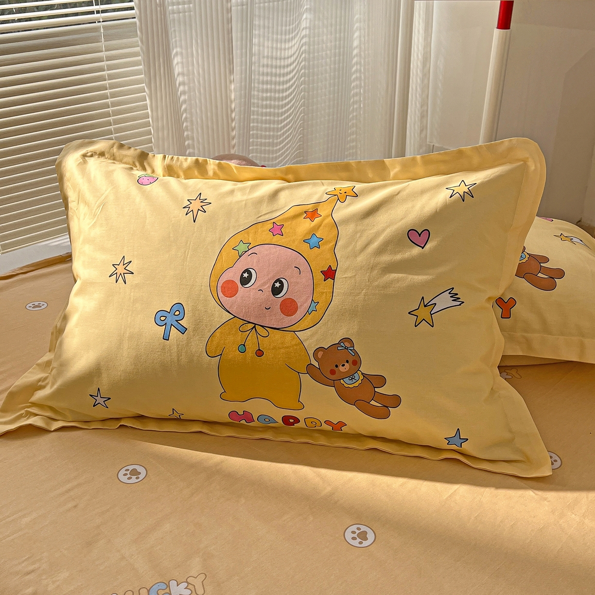 91家纺网 家纺一手货源 找家纺 浩诚 2026新款星星人全棉纯棉卡通四件套（汇总） 小熊星