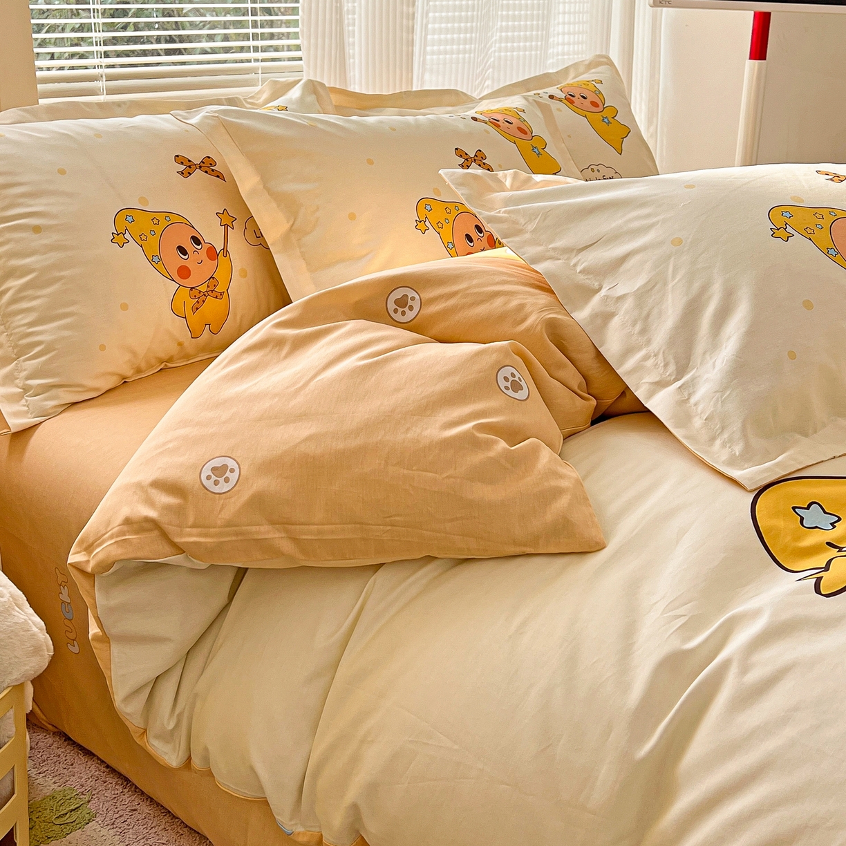 91家纺网 家纺一手货源 找家纺 浩诚 2026新款星星人全棉纯棉卡通四件套（汇总） 星空