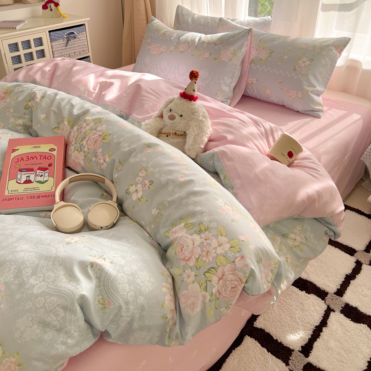 91家纺网 家纺一手货源 找家纺 （总）漫时光 2026新款全棉纯棉印花四件套