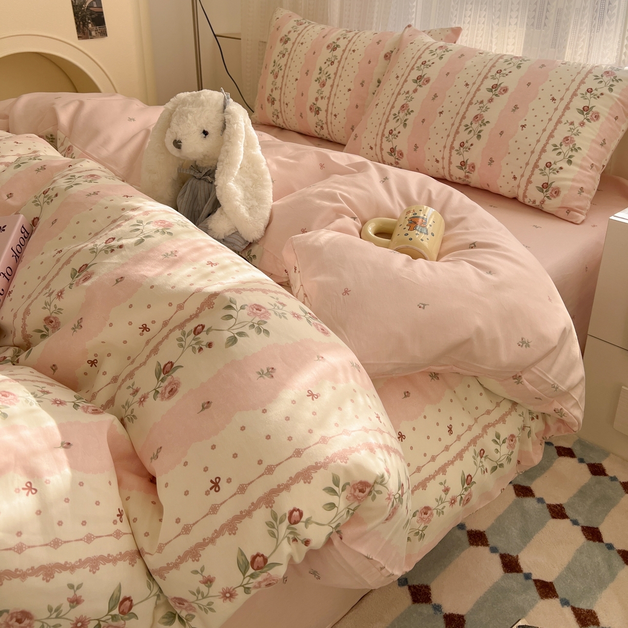 91家纺网 家纺一手货源 找家纺 （总）漫时光 2026新款全棉纯棉印花四件套