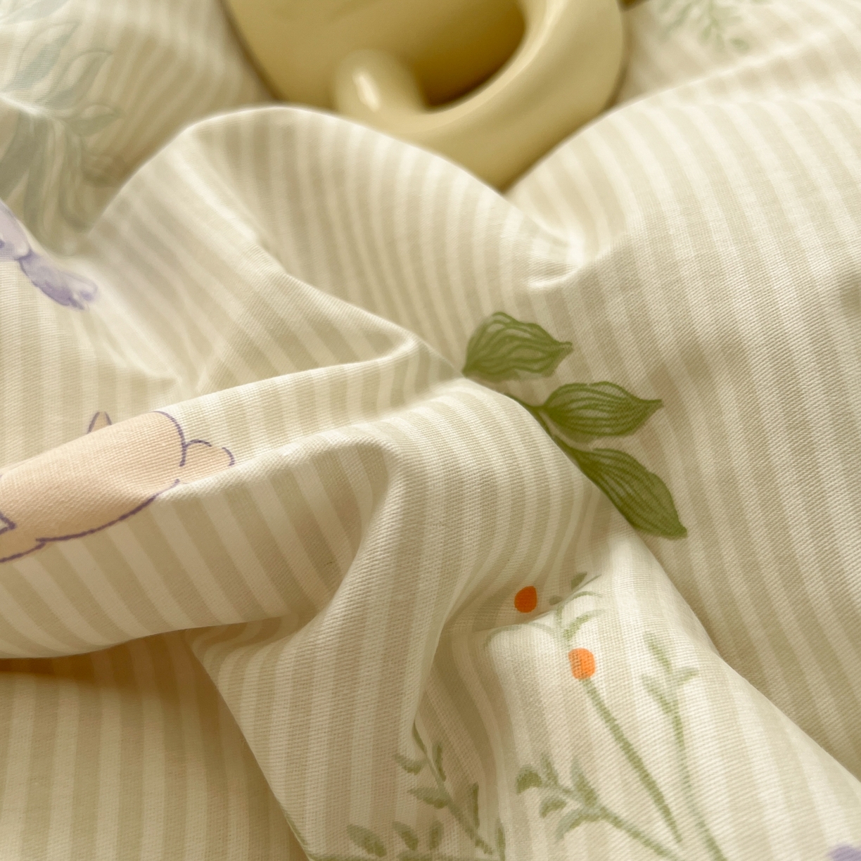 91家纺网 家纺一手货源 找家纺 漫时光 2026新款全棉纯棉印花四件套 艾薇